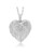 Locket Pendant Necklace Charm 1.5″ Engraved Flowers Heart Shape